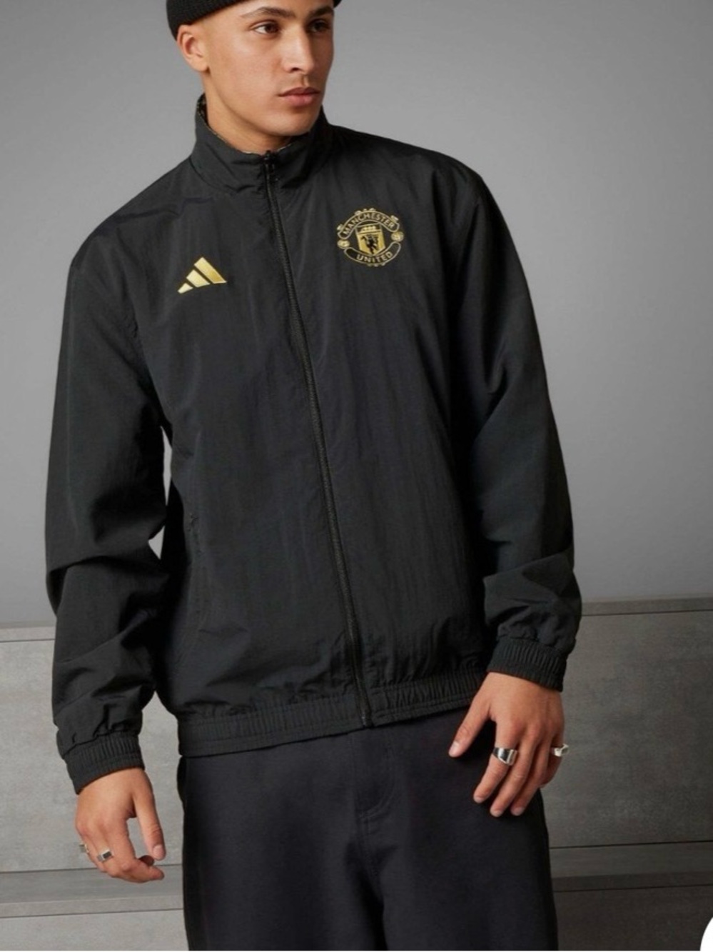 adidas MUFC X Stone Roses Anthem reversible Jacket